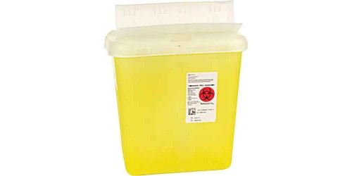 MULTI-PURPOSE, SHARP, CONTAINER WITH HORIZONTAL DROP OPENING LID 2 gal / 7.6 litre 