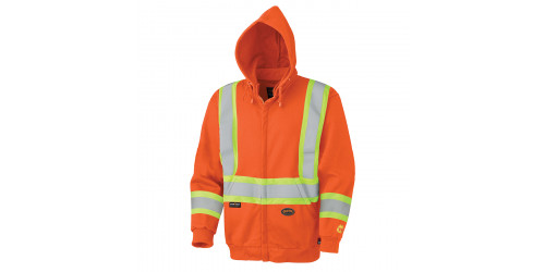 Orange-Small Pioneer V2560250-S Flame Resistant Quilted Cotton Safety Parka