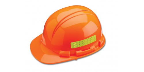 One Size Dynamic Safety HP1X4ORG Orange Dyna-Brite Stick On Reflective Strips for Hard Hat